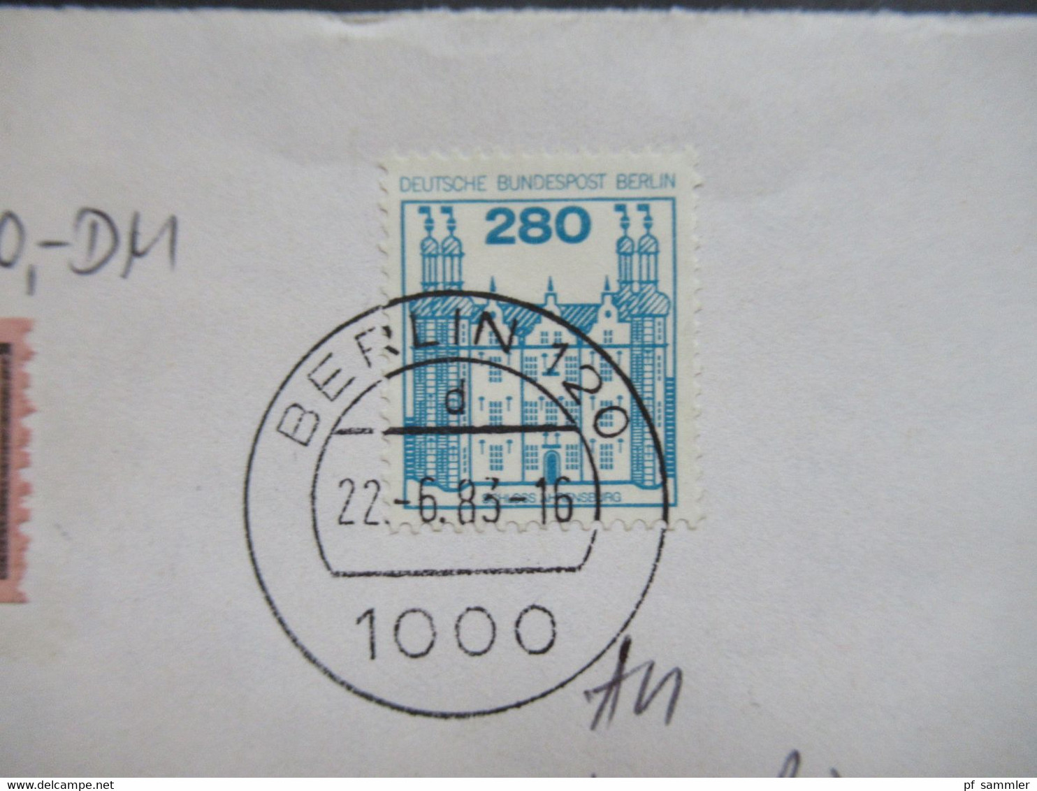 Berlin 1983 Freimarken BuS Nr.540 Und 676 Wertbrief über 500 DM V Zettel 1000 Berlin 120 Mit Einlieferungsschein!! - Lettres & Documents