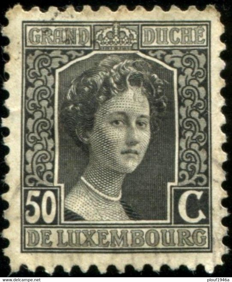 Pays : 286,03 (Luxembourg)  Yvert Et Tellier N° :   104 (o) Dent 11¼ - 1914-24 Marie-Adélaida