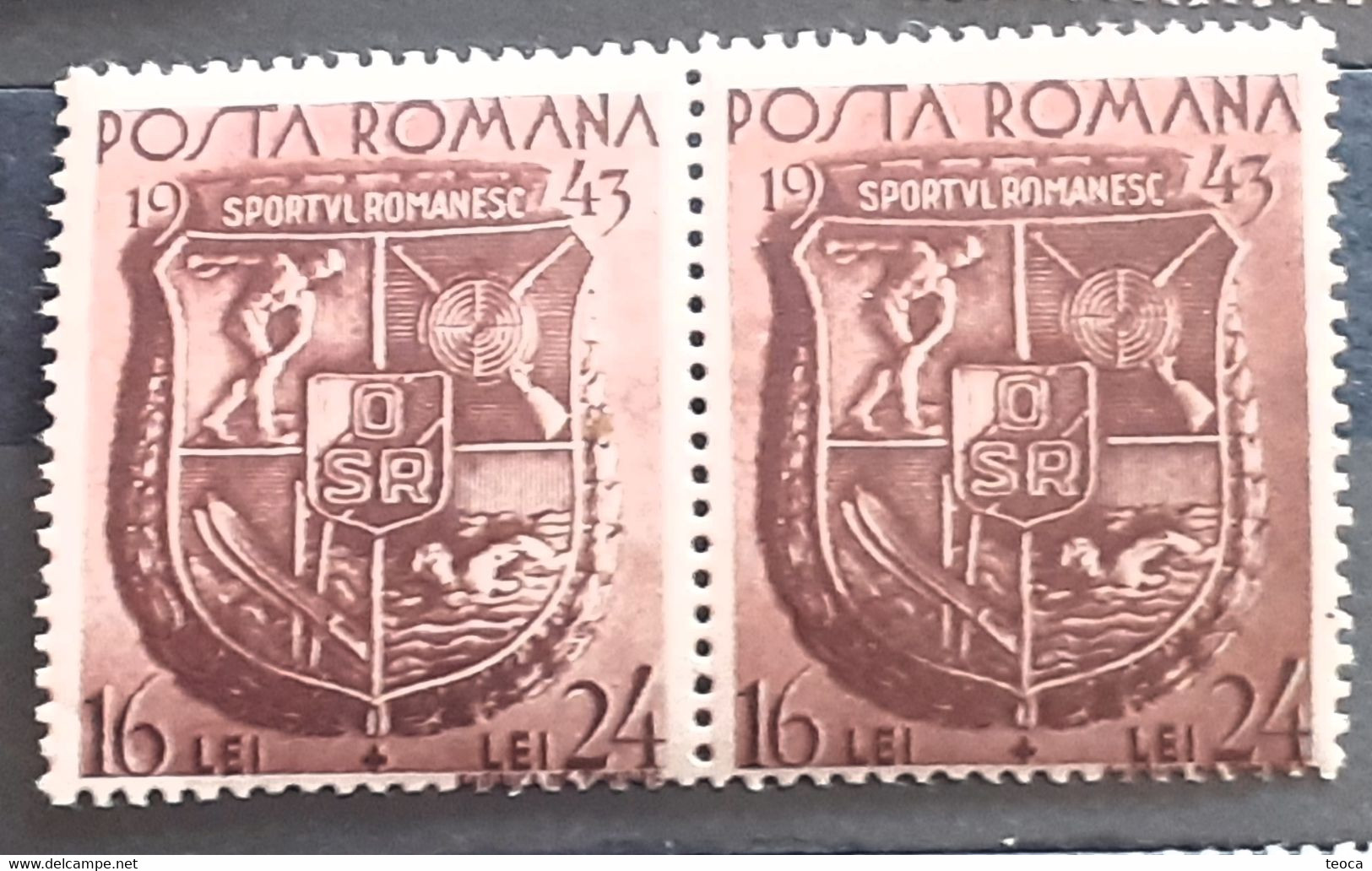 Errors Stamps Romania  1943  # Mi 776 Printed With A Point On The Swimmers Arm , Sports Day - Abarten Und Kuriositäten