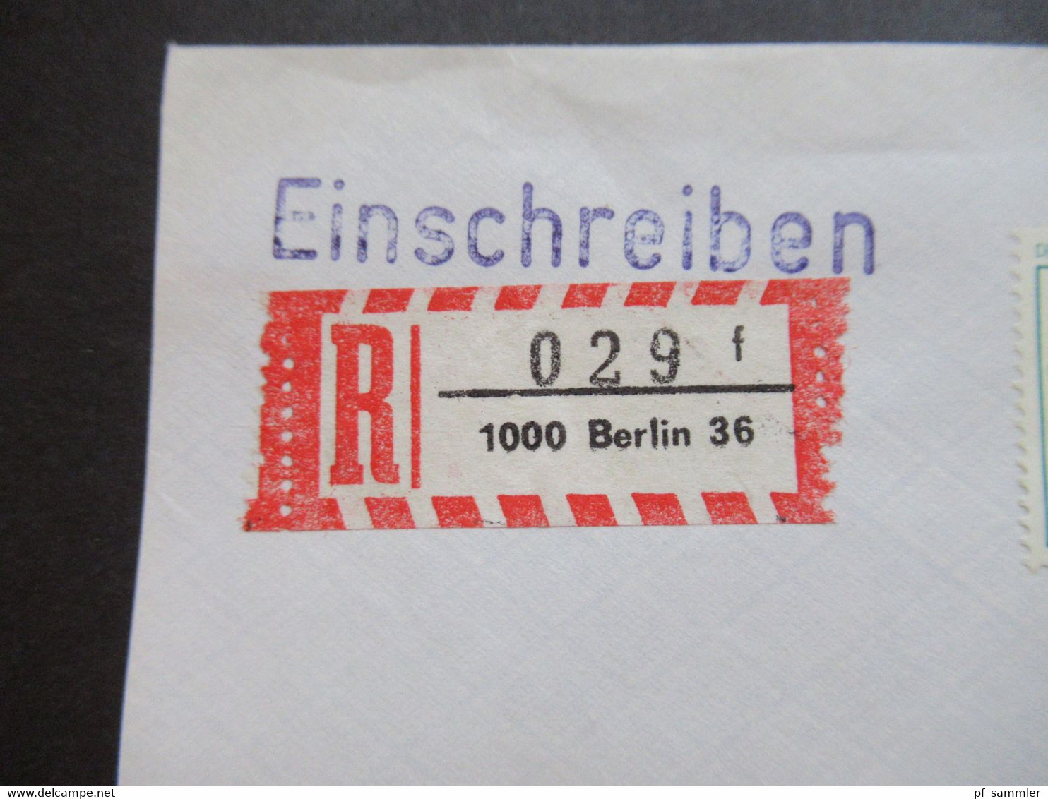 Berlin 1977 Freimarken BuS Nr.535 Waagerechtes Paar Und Nr.537 Seitenrand Rechts MiF Einschreiben 1000 Berlin 36 - Briefe U. Dokumente