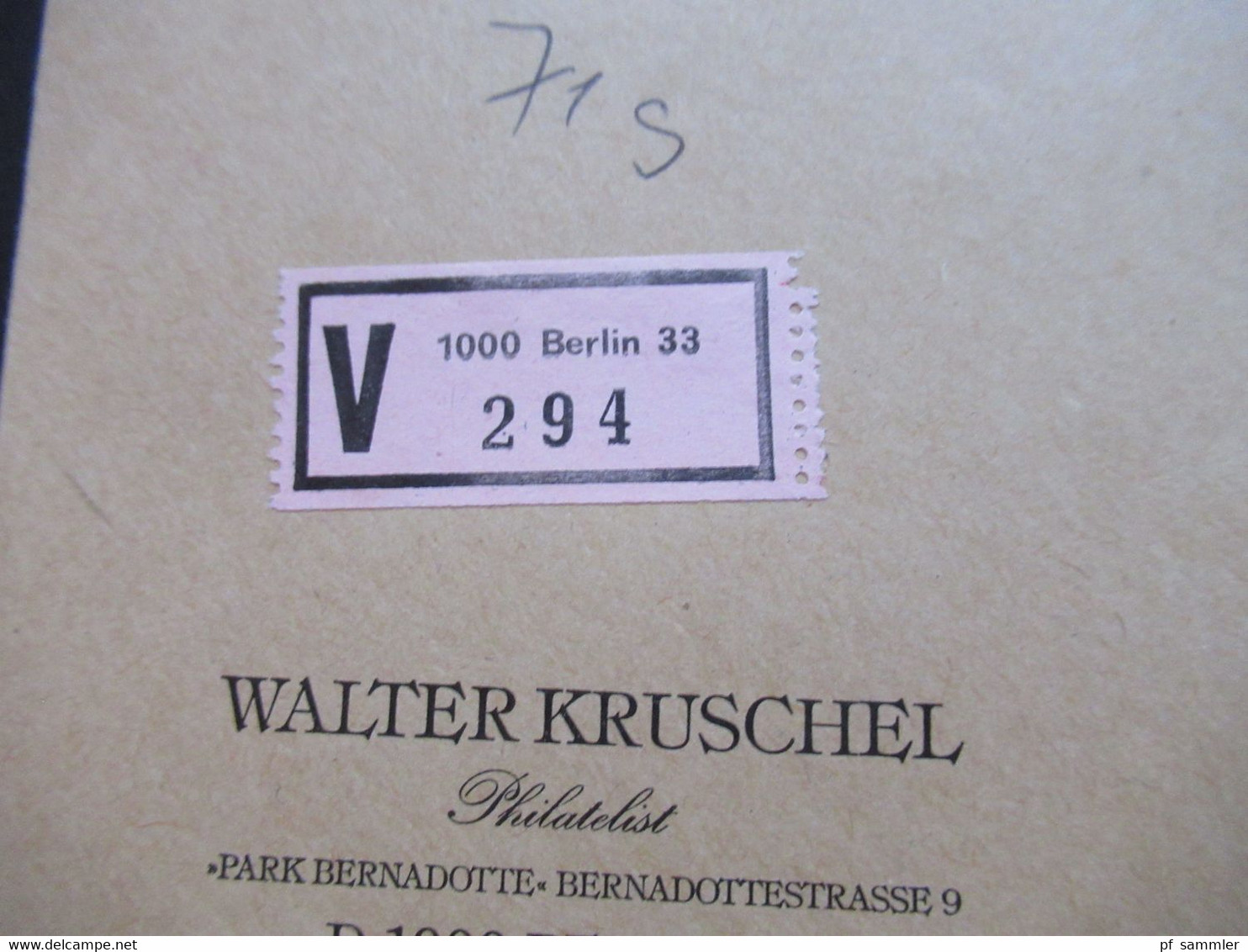 Berlin 1990 Freimarken Frauen Nr.830 MiF Mit Marken Berlin Und DDR Wertbrief über 500 DM V-Zettel 1000 Berlin 33 - Briefe U. Dokumente