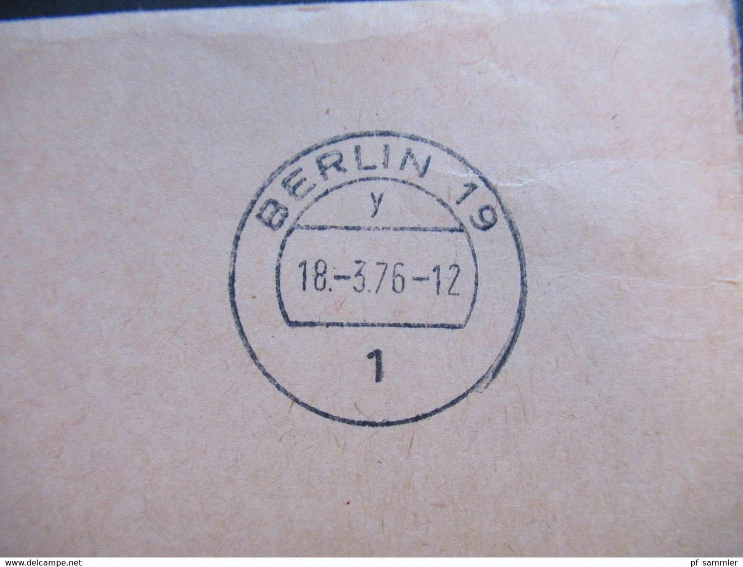 Berlin 1976 Tagesstempel Berlin 19 Y Postsache Landespostdirektion Berlin D 1000 Berlin 19 - Brieven En Documenten