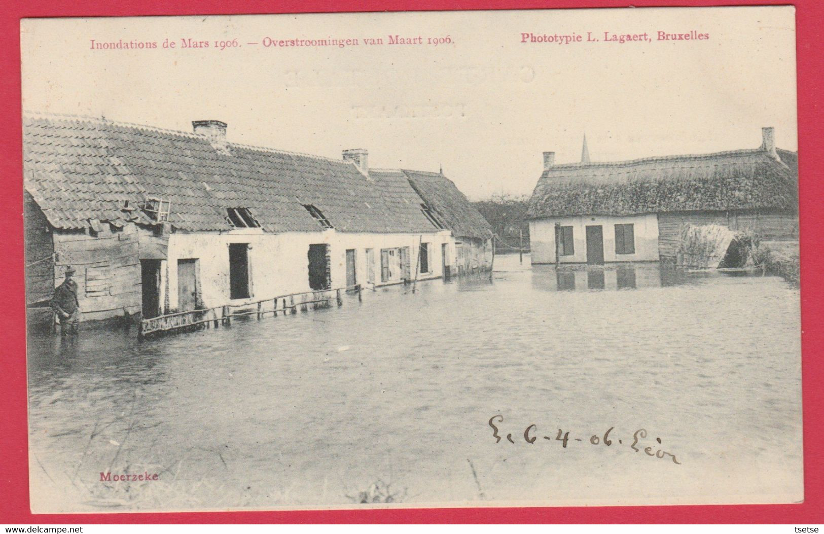 Moerzeke  - Overstroomingen Van Maart 1906 - 8 ( Verso Zien , 9 Ansichtkaarten Beschikbaar ) - Hamme