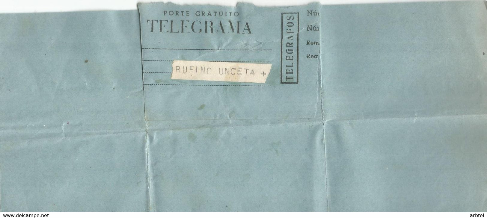 TELEGRAMA DE BILBAO A GUERNICA MAT TELECOMUNICACION - Telegraph