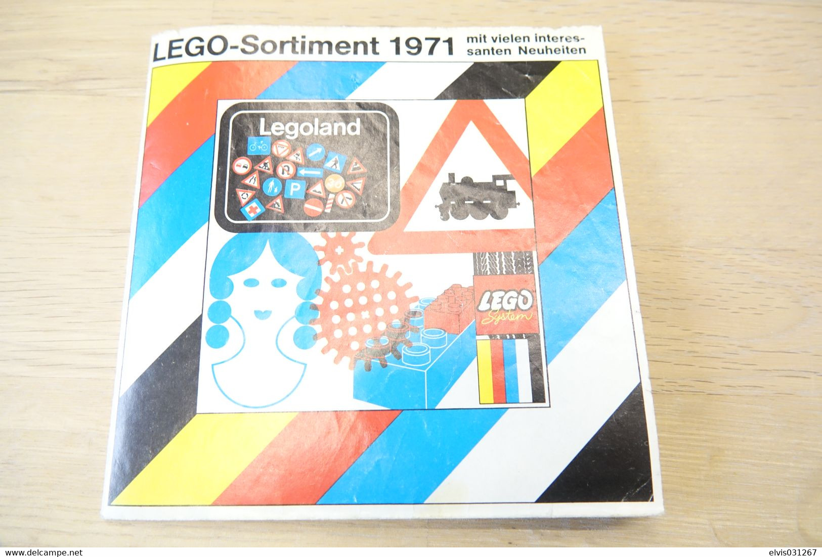 LEGO - CATALOG 1971 Large German Foldout - LEGO Sortiment (97220-Ty) - Original Lego 1971 - Vintage - - Cataloghi