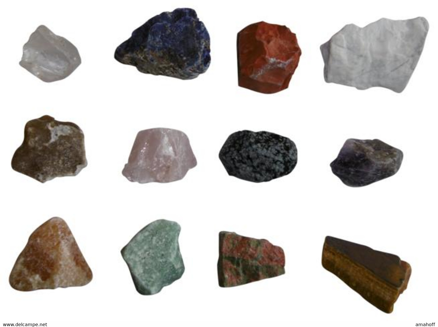 Mineralien Rohsteine Edelsteine Sammlung 12 Stück Im Einzelnen Benannt Z.B. Rosenquarz Bergkristall Amethyst U - Other & Unclassified