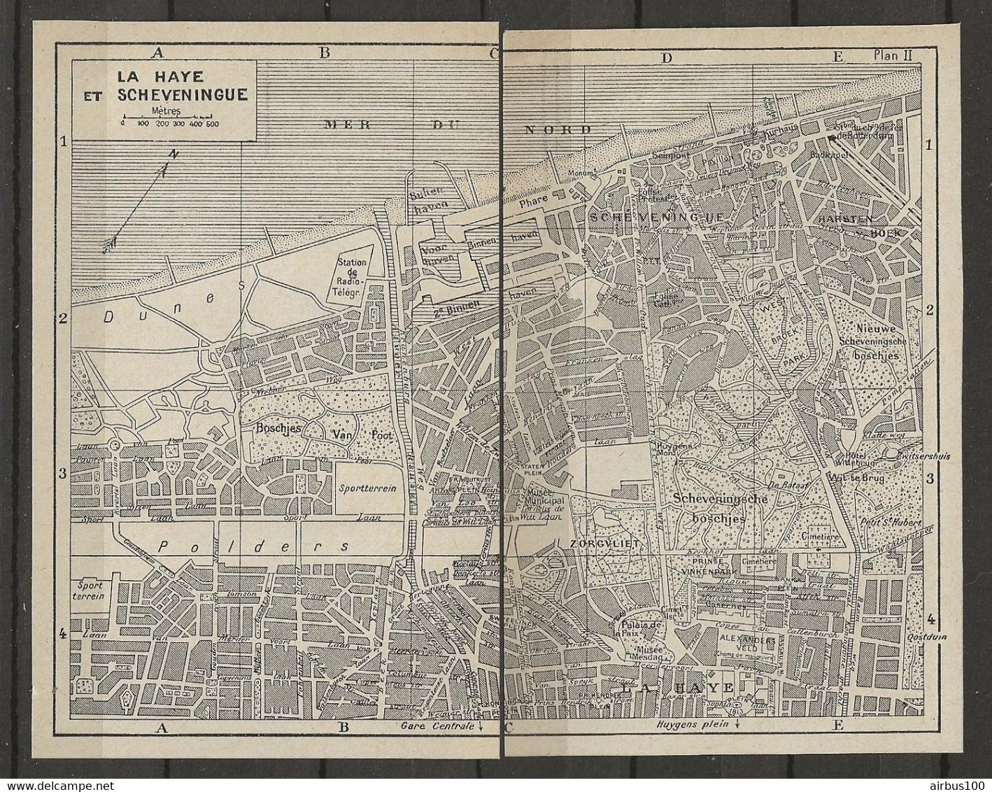 CARTE PLAN 1953 - PAYS BAS - NEDERLANDS - LA HAYE Et SCHEVENINGUE - DEN HAAG - Cartes Topographiques