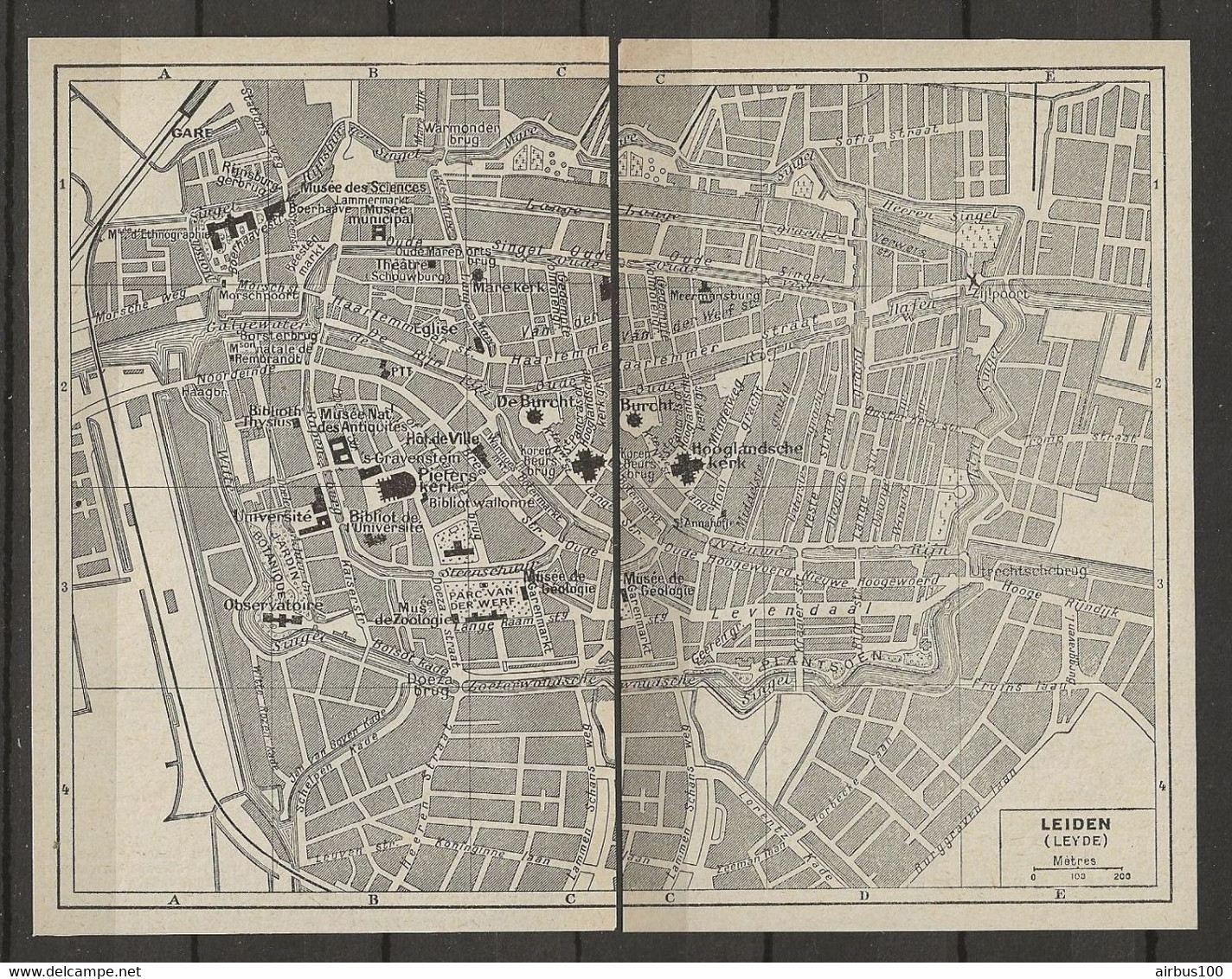 CARTE PLAN 1953 - PAYS BAS - NEDERLANDS - LEIDEN - LEYDE - Cartes Topographiques