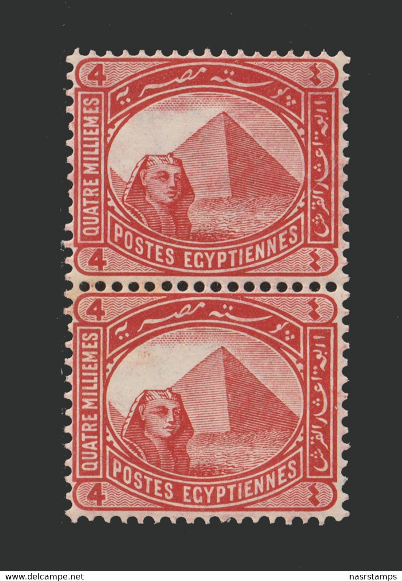 Egypt - 1906 - Rare - Pair - ( De La Rue - 4m ) - MNH** - As Scan - 1866-1914 Khédivat D'Égypte