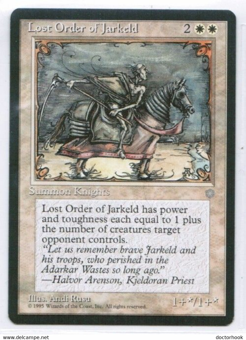 MAGIC The GATHERING  "Lost Order Of Jarkeld"---ICE AGE (MTG--131-1) - Sonstige & Ohne Zuordnung