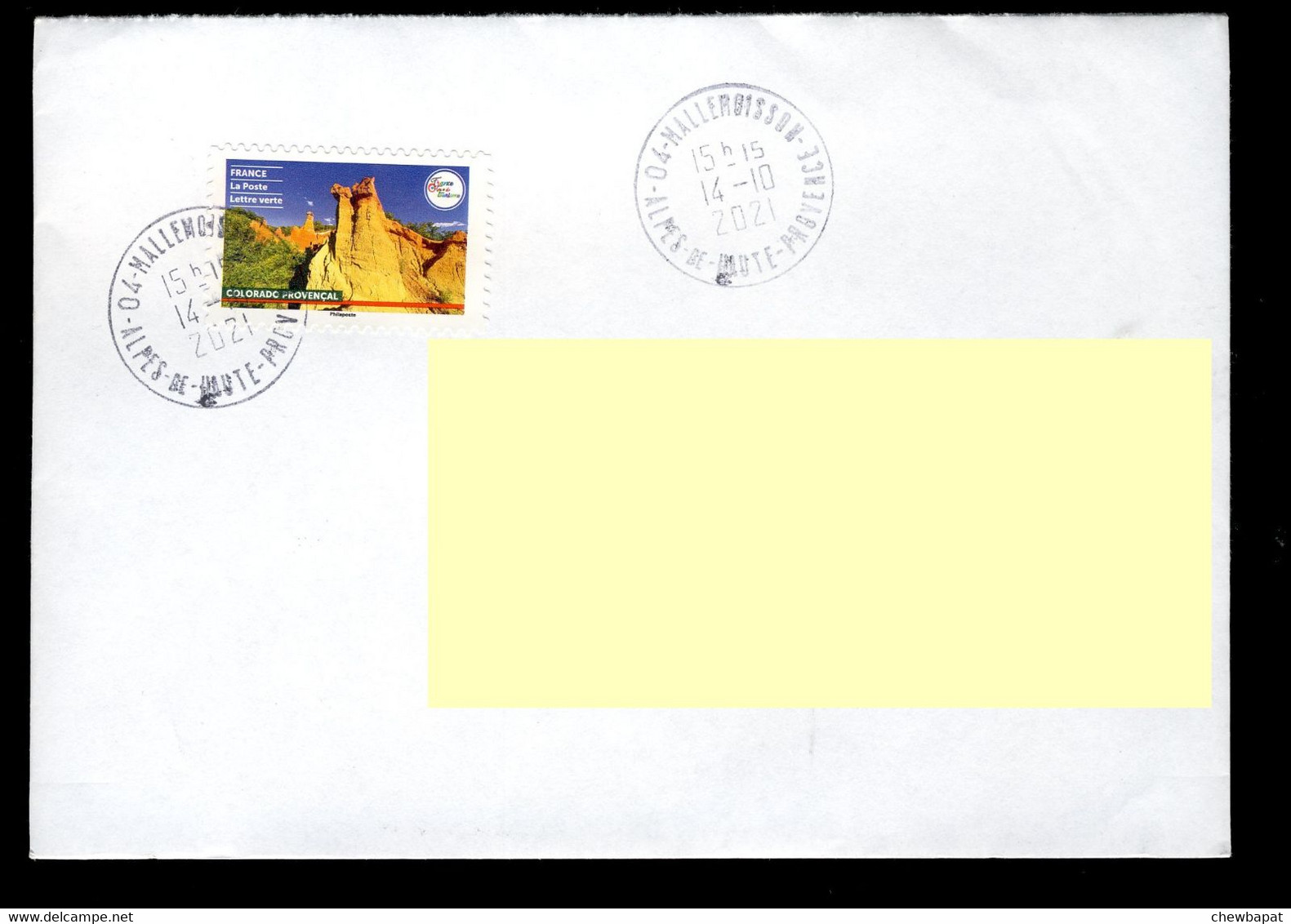 France 2021 -  Terre De Tourisme - Colorado Provençal - Cachet Rond Sur Enveloppe - Covers & Documents