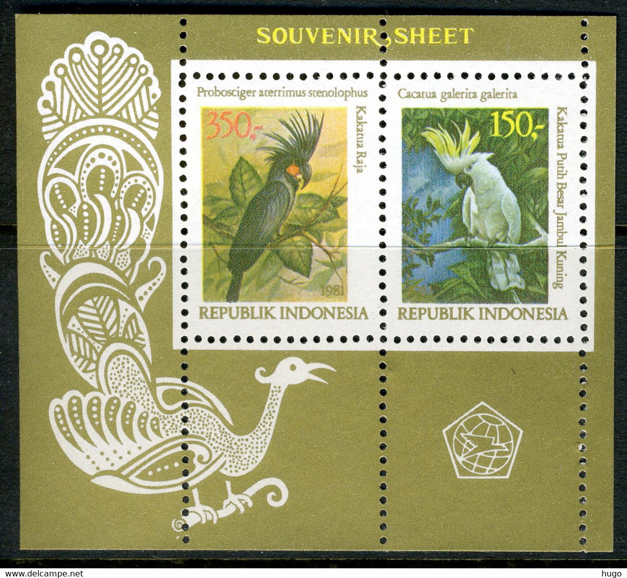 INDONESIE: ZB 1099 MNH** Blok 48 1981 Kakatoes - Indonesien