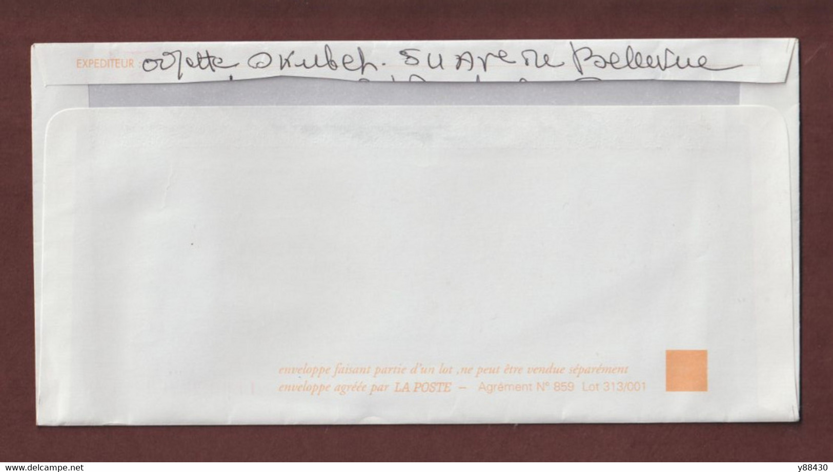 2958 De 1995 - PAP - Oblitéré - N° Dos : 859 Lot 313/001 - Repiquage  Jean DE LA FONTAINE - Scannes Face & Dos - Bigewerkte Envelop  (voor 1995)