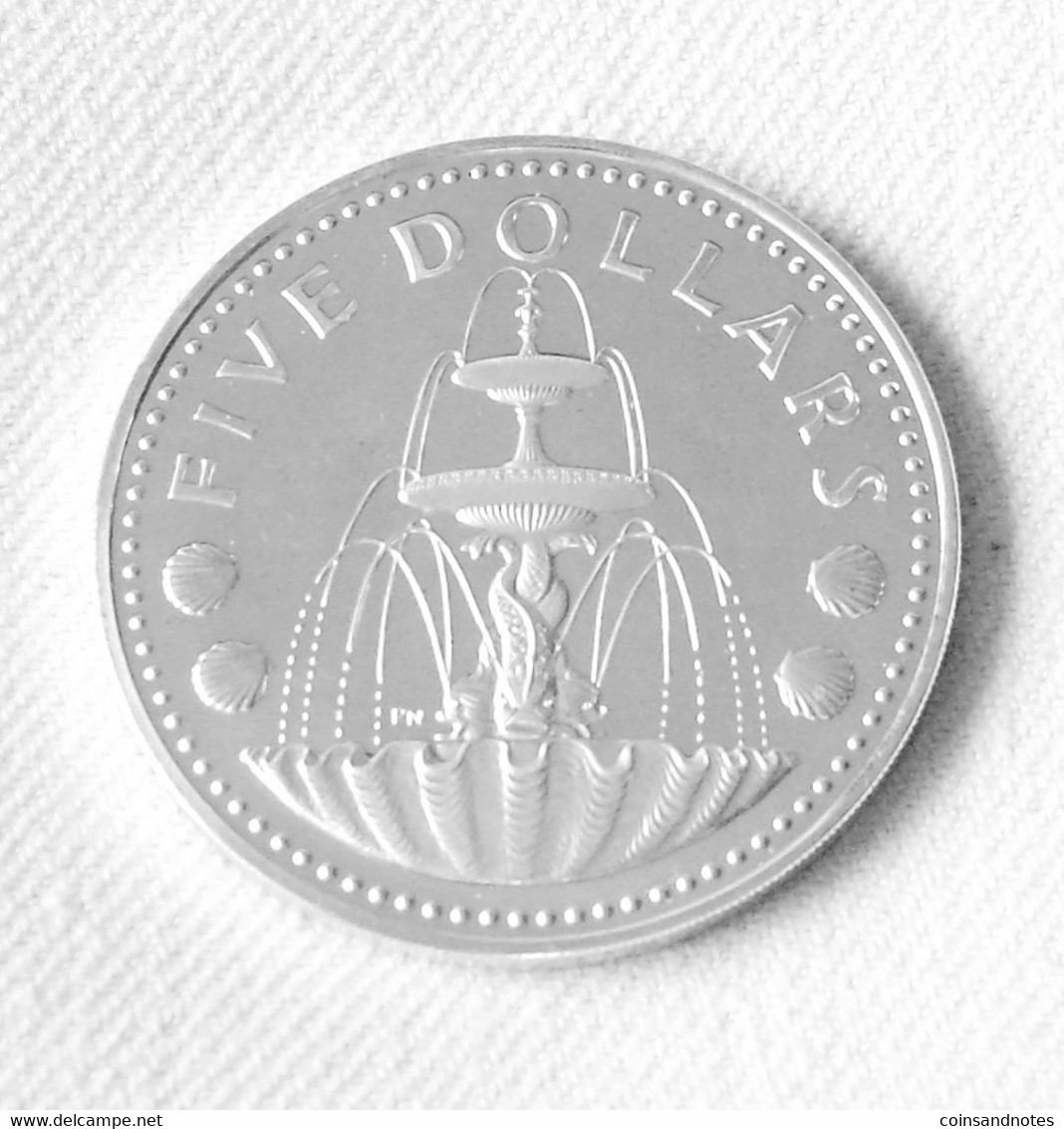 Barbados 1973 - 5 Dollars - .800 Silver - UNC - Barbades