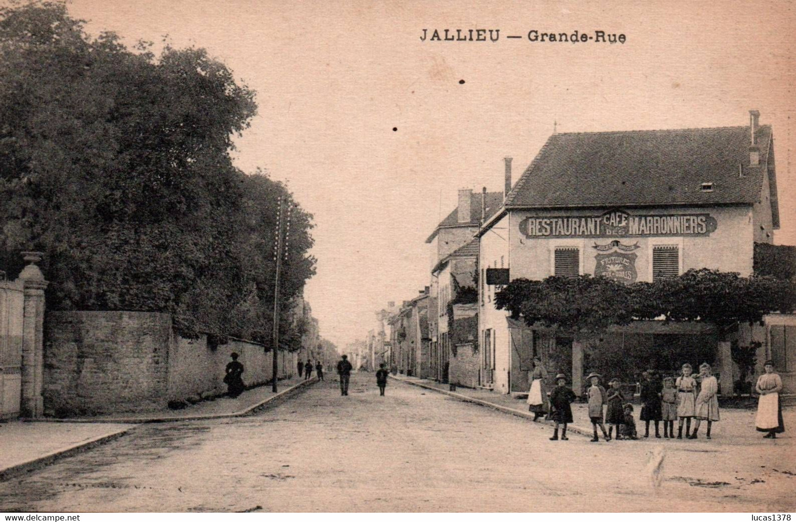 38 / JALLIEU / GRANDE RUE / CAFE RESTAURANT DES MARRONNIERS - Jallieu