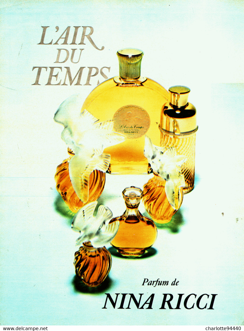 PUB PARFUM   ( L 'AIR DU TEMPS ) De " NINA RICCI "  1971  ( 20 ) - Non Classés