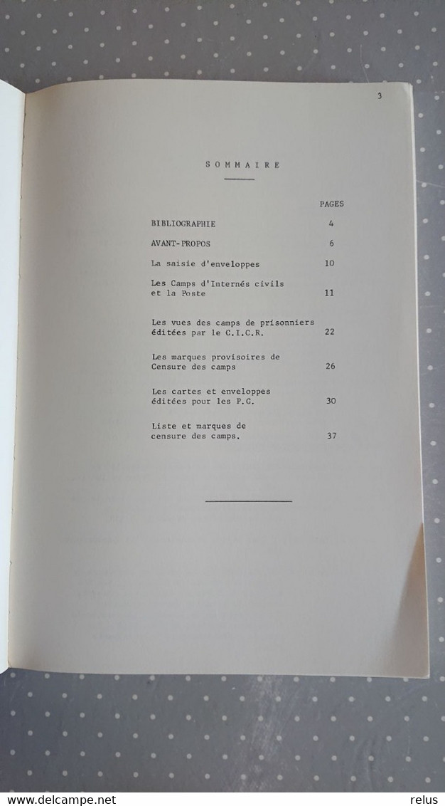 Les Camps De Prisonniers De Guerre Et Internés Civils (France Et Afrique Française) + Estimation Des Cachets 1971 - Filatelie En Postgeschiedenis