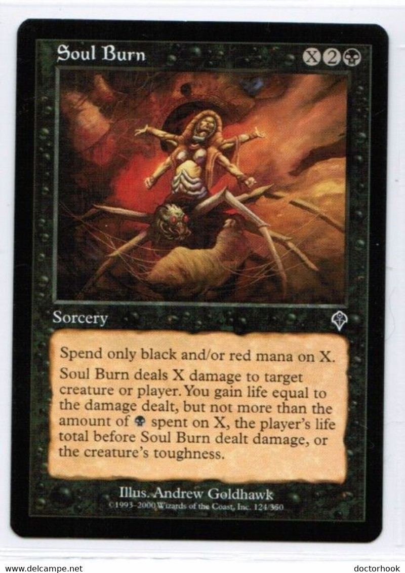 MAGIC The GATHERING  "Soul Burn"---INVASION (MTG--132-4) - Other & Unclassified