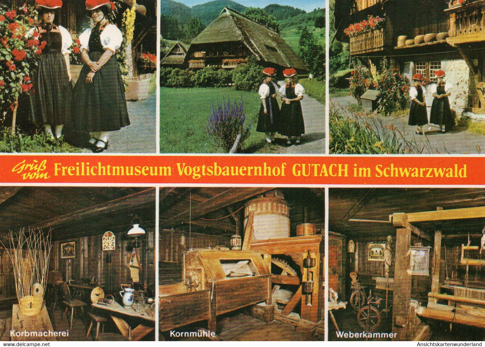 011445  Gruss Vom Freilichtmuseum Vogtsbauernhof Gutach Im Schwarzwald Mehrbildkarte - Gutach (Schwarzwaldbahn)