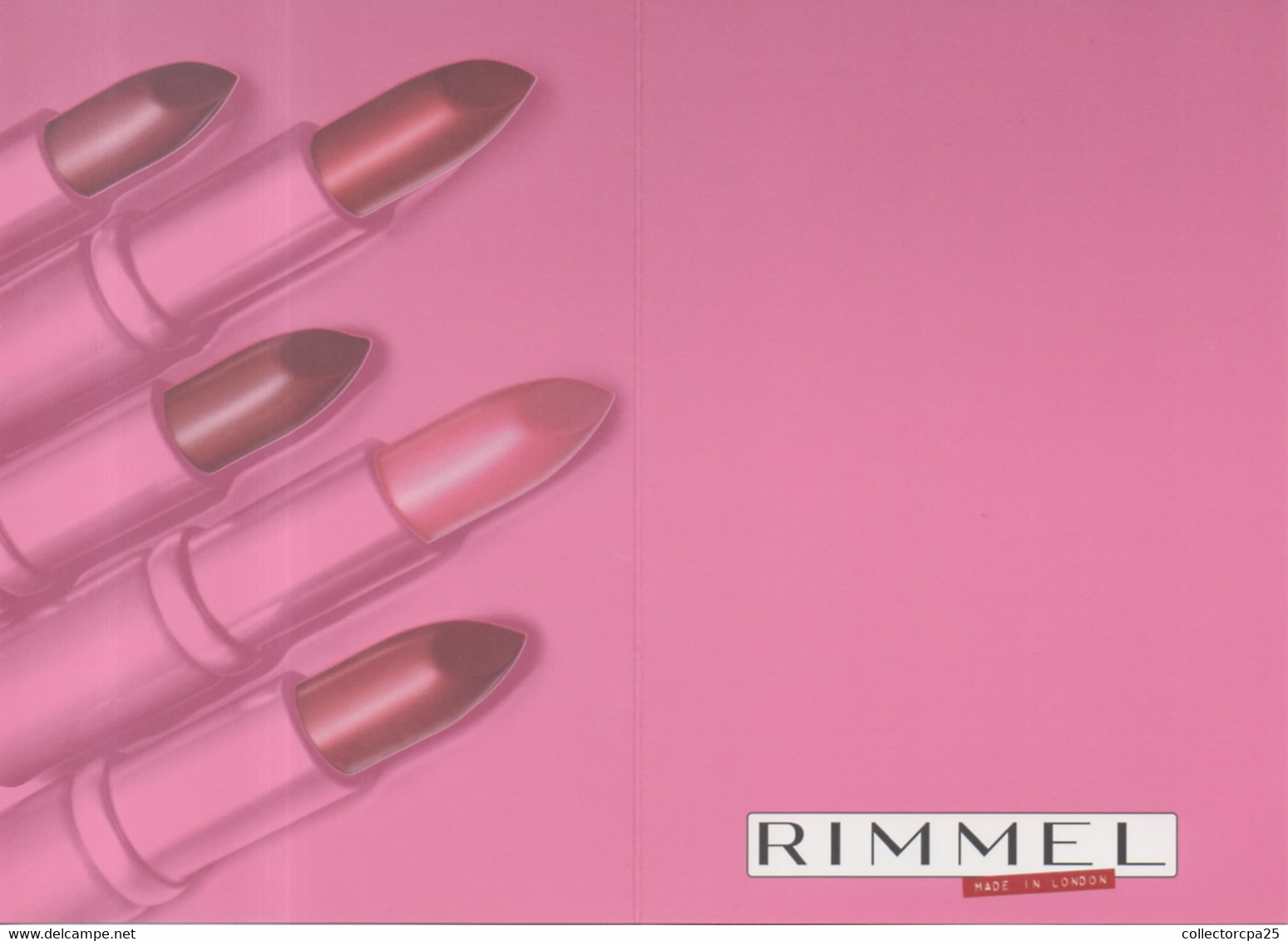 Carte Publicitaire Double Pour Le Lancement New Sheer Temptation Lipstick Rimmel Rouge à Lèvres - Werbung (Zeitschriften)