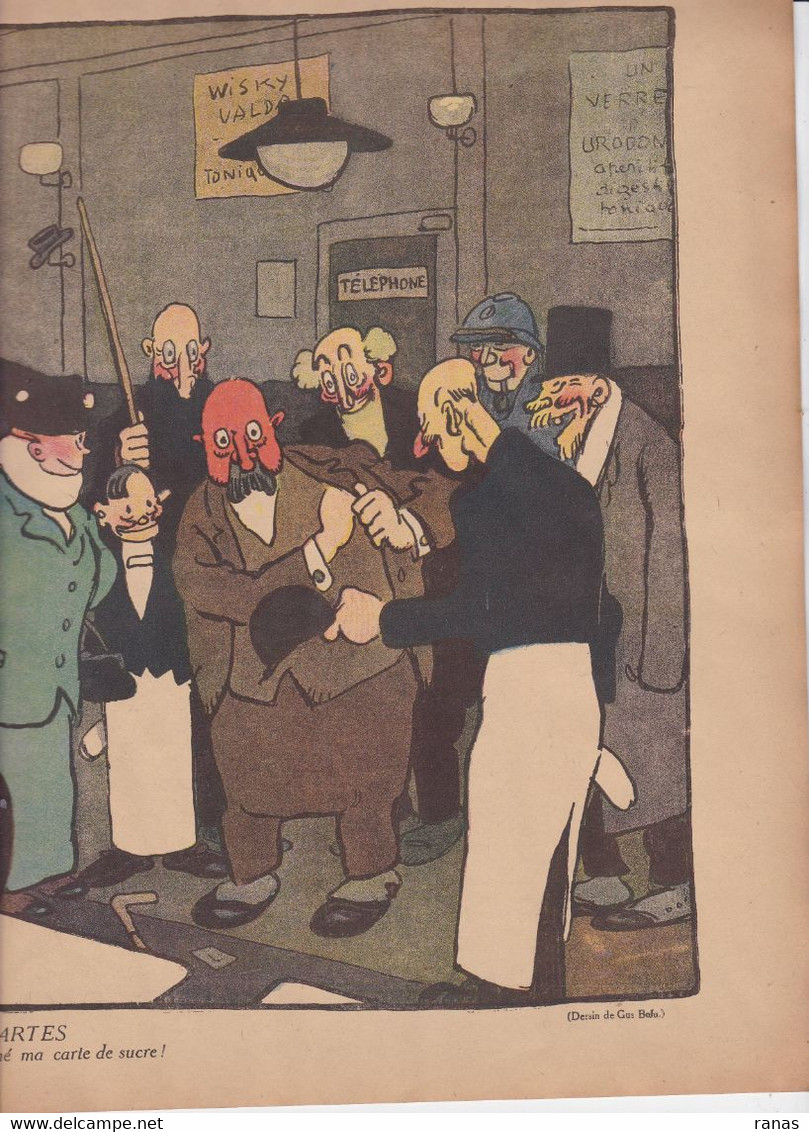 Gus BOFA Revue La Baïonnette WWI Guerre War Satirique Caricature  N° 95 De 1917 Ordner Genty - 1900 - 1949