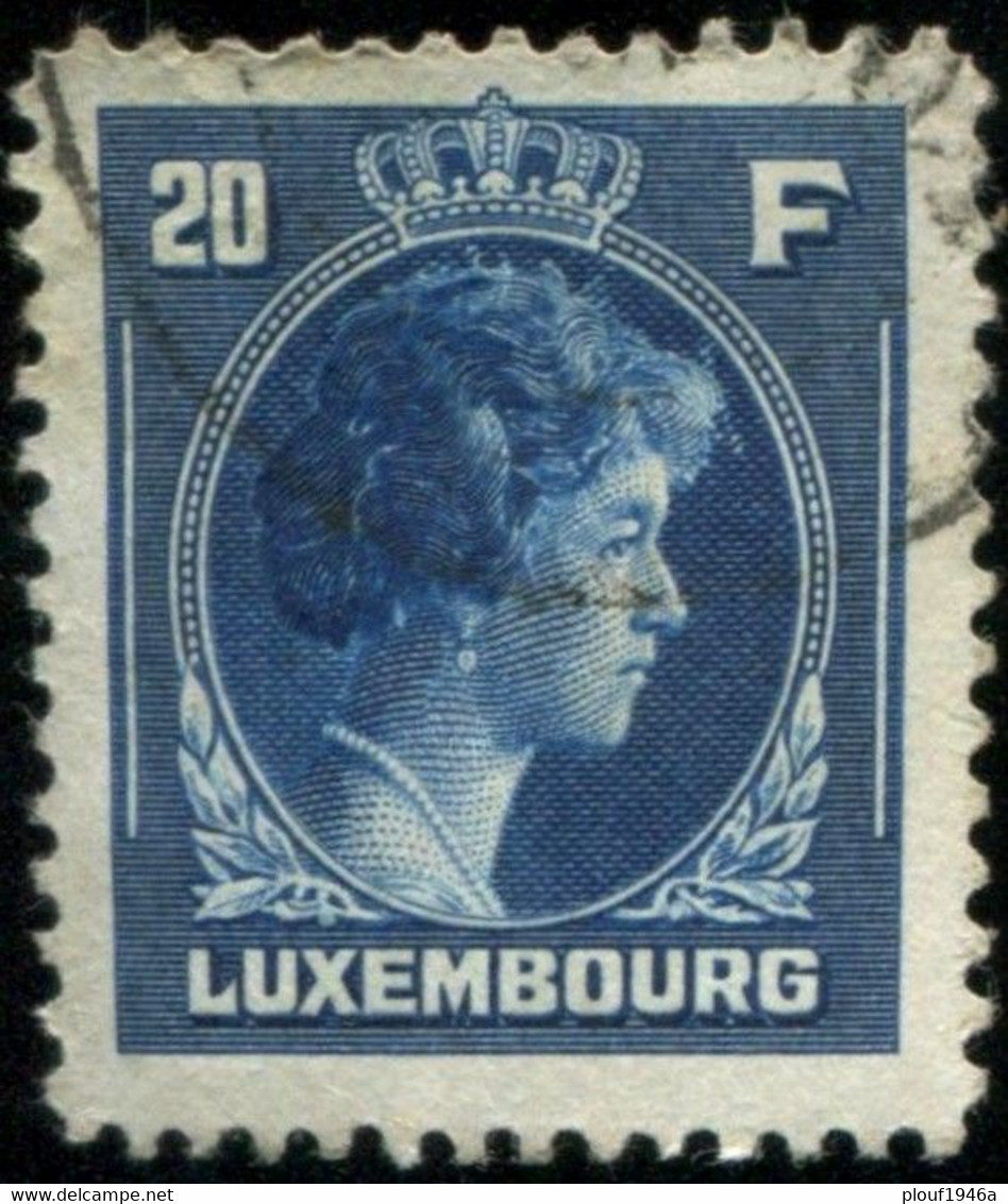 Pays : 286,04 (Luxembourg)  Yvert Et Tellier N° :   355 (o) - 1944 Charlotte Rechterzijde