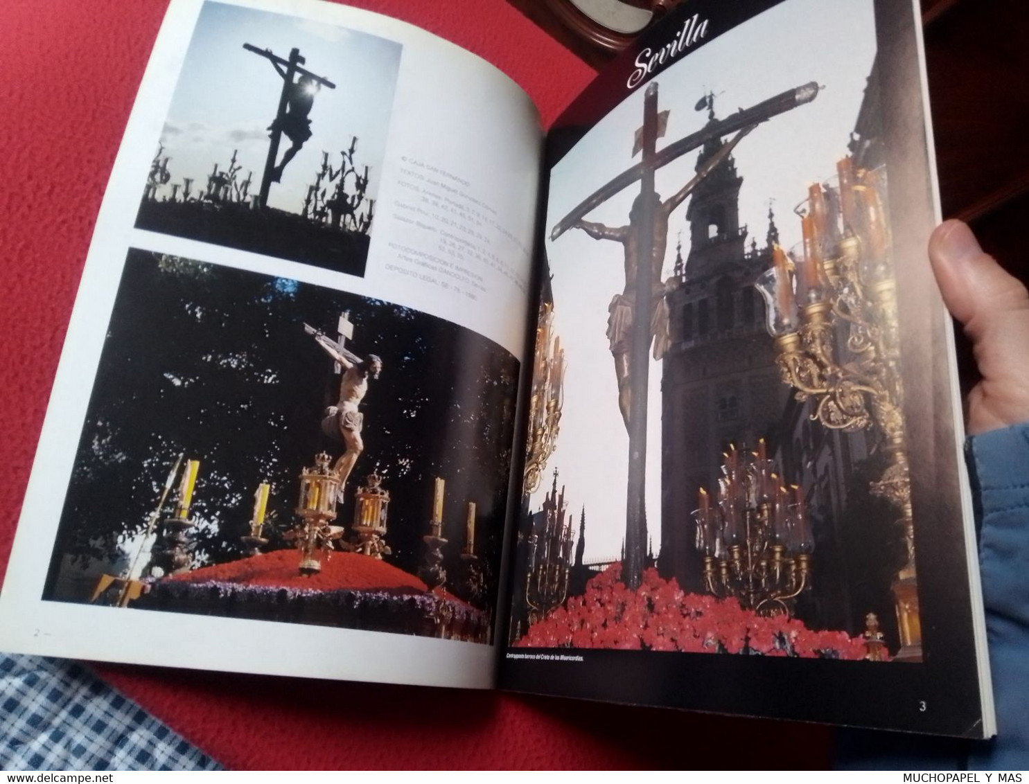 SPAIN REVISTA CUADERNO O SIMIL DE LA SEMANA SANTA DE SEVILLA AÑO 1992 EN LA CRUZ ENCLAVADO..SEVILLE HOLY WEEK RELIGIÓN.. - [3] 1991-Hoy