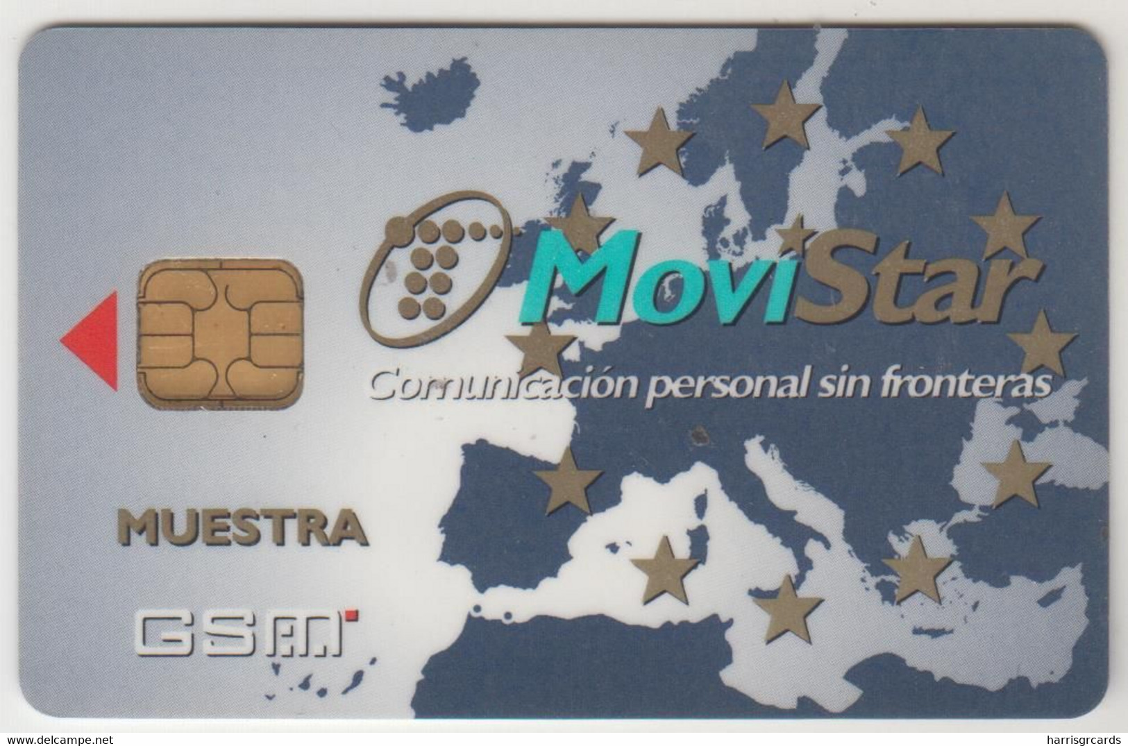 SPAIN - Telefónica Movistar GSM ,Mapa Mundi ( Fondo Azul ) GSM Card , Mint - Telefonica
