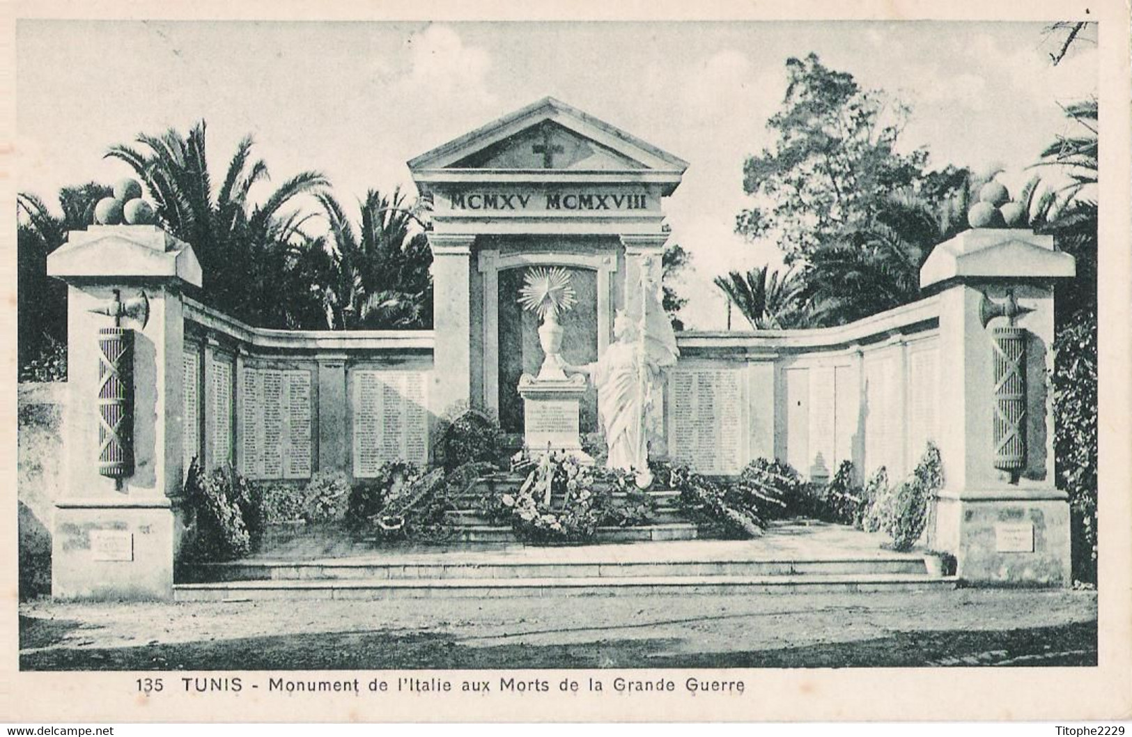 TUNIS - Monument De L'Italie Aux Morts De La Grande Guerre - Tunisia