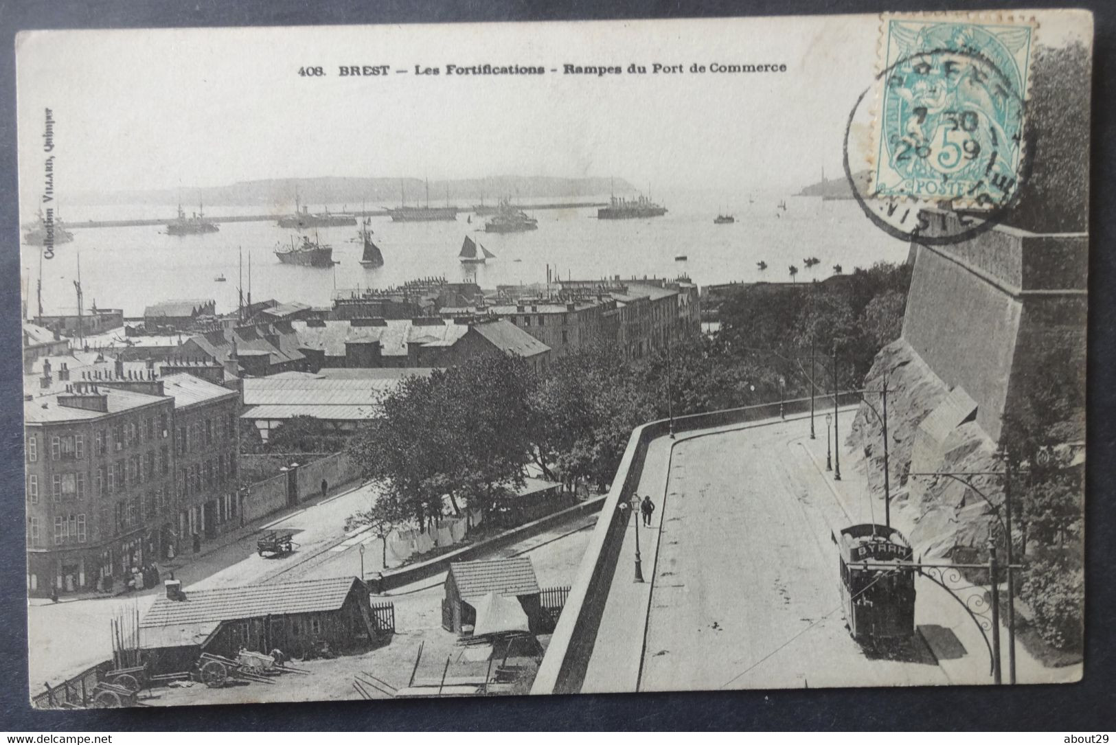 CPA 29 BREST - Les Fortifications - Rampes Du Port De Commerce - Villard 408 - Réf M 140 - Brest