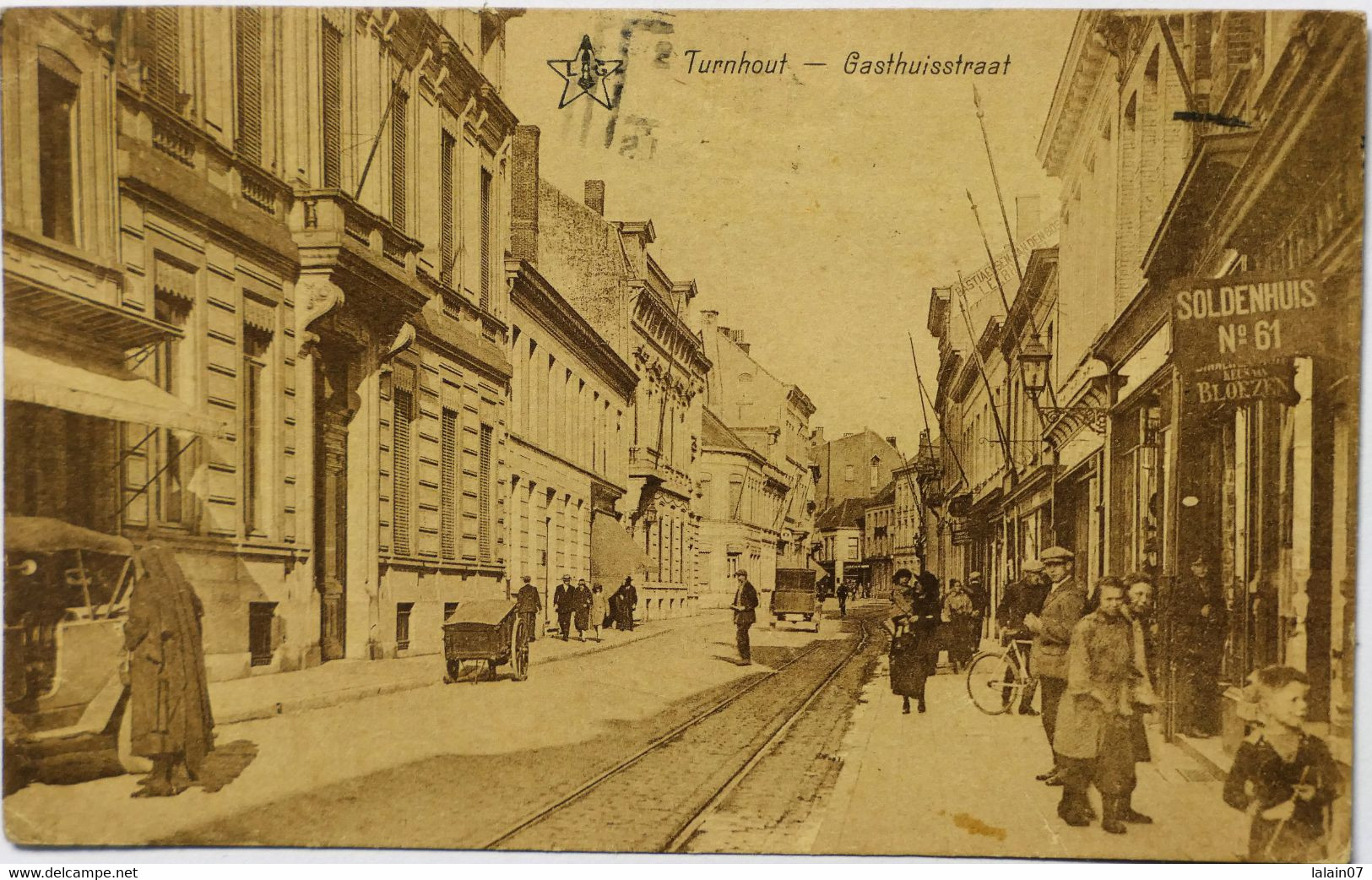 C. P. A. : Anvers : TURNHOUT : Gasthuisstraat "Soldenhuis N°61", En 1929 - Turnhout