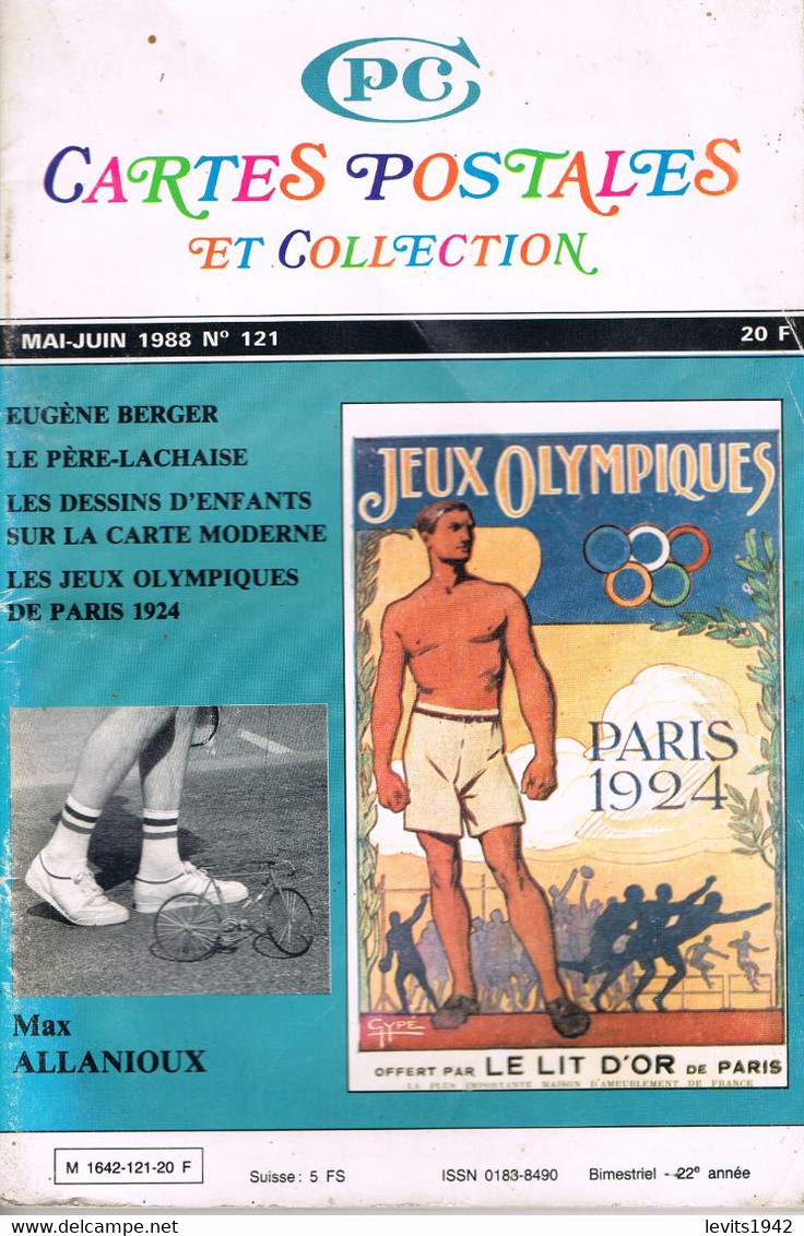 REVUE CARTE POSTALE ET COLLECTION 1988 - ARTICLE SUR LES JEUX OLYMPIQUES DE 1924 - - Bücher