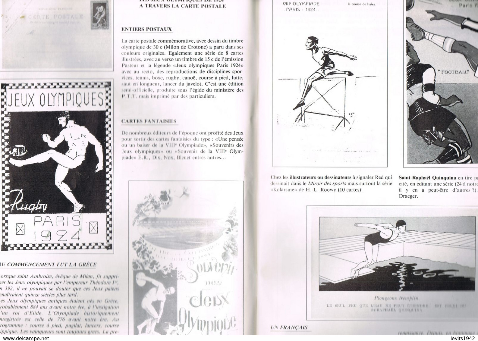 REVUE CARTE POSTALE ET COLLECTION 1988 - ARTICLE SUR LES JEUX OLYMPIQUES DE 1924 - - Libros