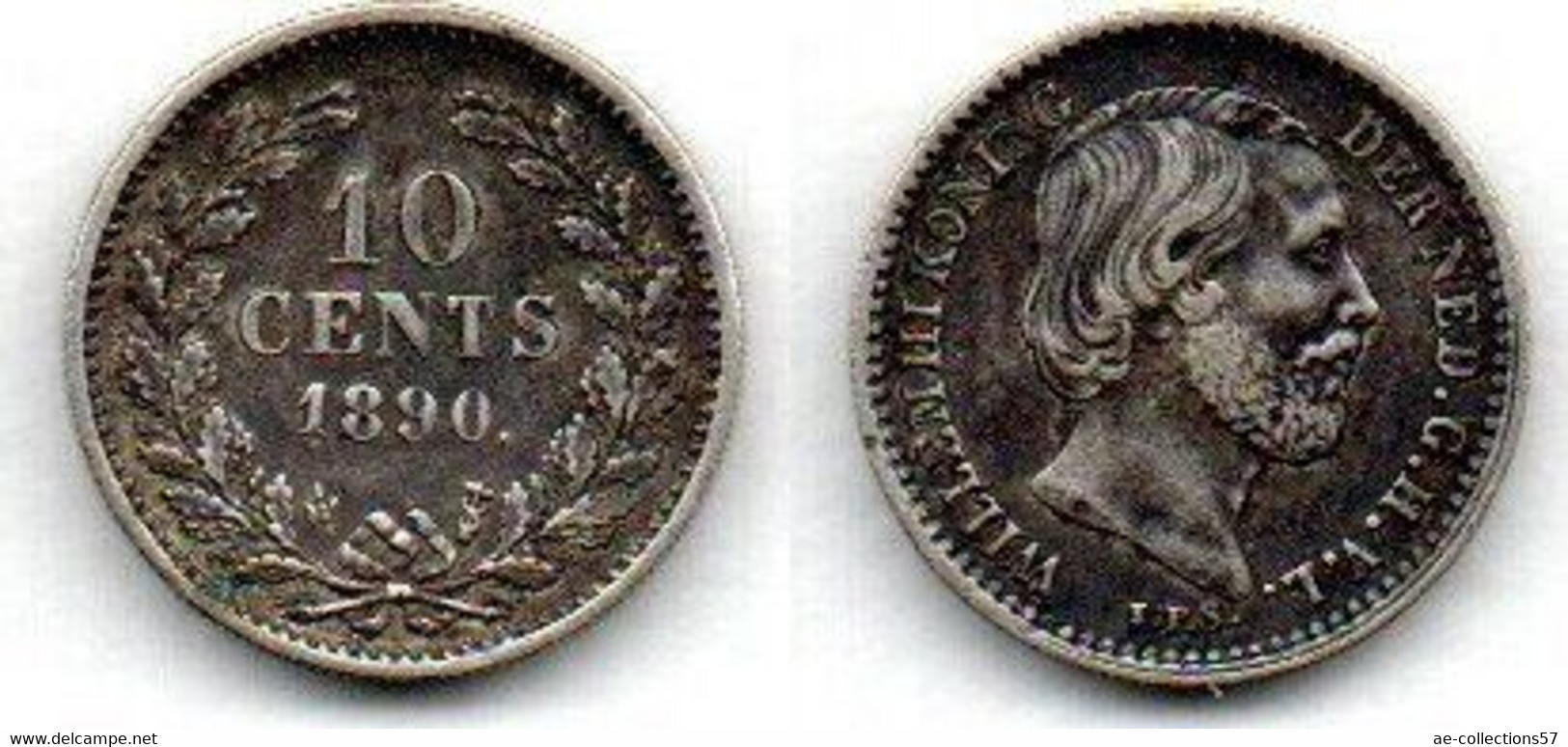 Pays Bas 10 Cents 1890 SUP - 10 Cent