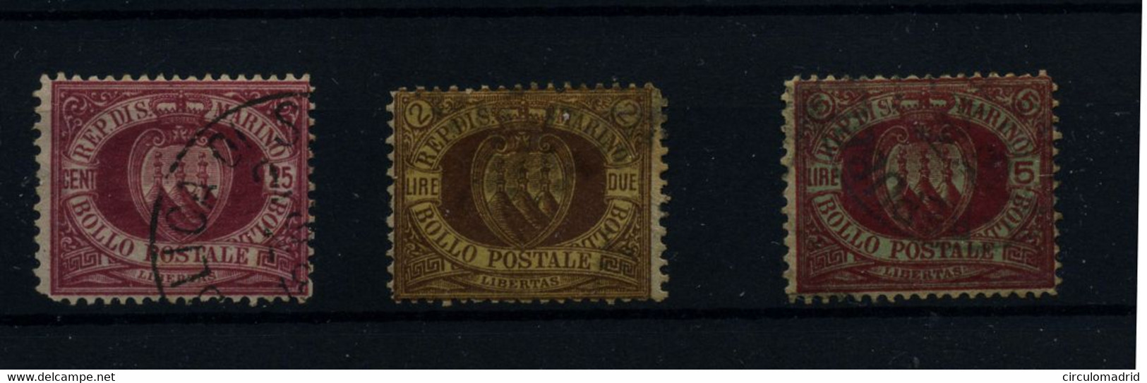 San Marino Nº 15, 21/22. Año 1892-1894 - Usados