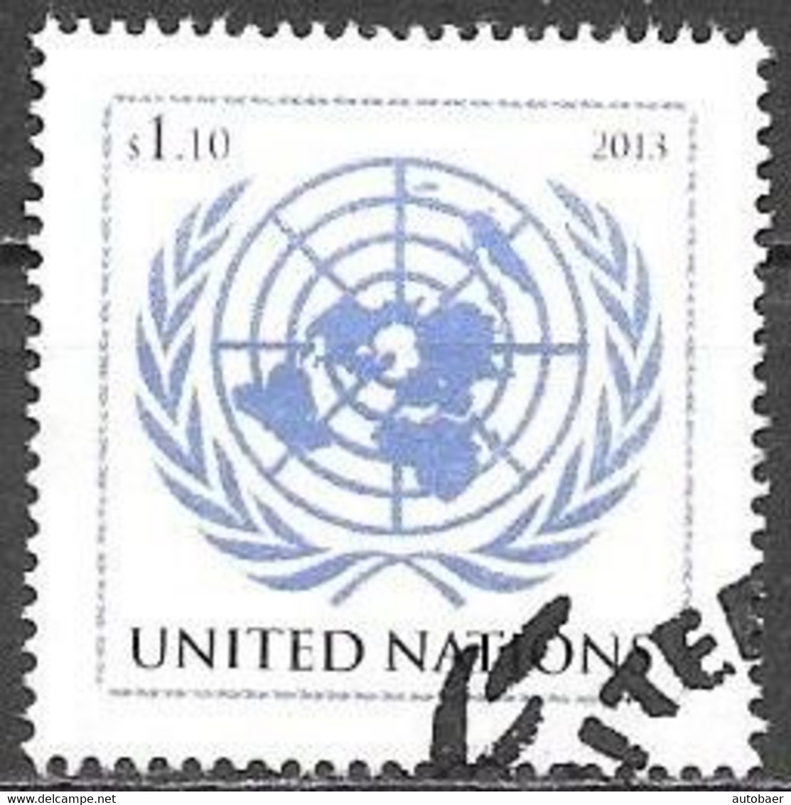 United Nations UNO UN Vereinte Nationen New York 2013 Chinese Lunar Calendar Year Of The Snake Mi.No. 1321 Used - Oblitérés