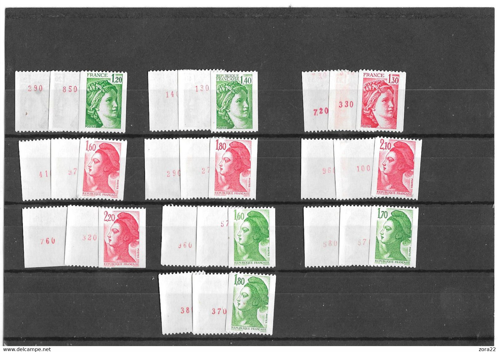 LOT De 30 Timbres ROULETTES Tous Avec N° Au Verso.**Excellent état .Pour AFFRANCHISSEMENTS PHILATELIQUES Par Exemple - Roulettes