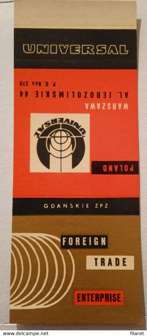 POLAND,POLOGNE,POLISH,GDANSK FACTORY,OLD UNFOLDED MATCHBOX SKILLET - Boites D'allumettes