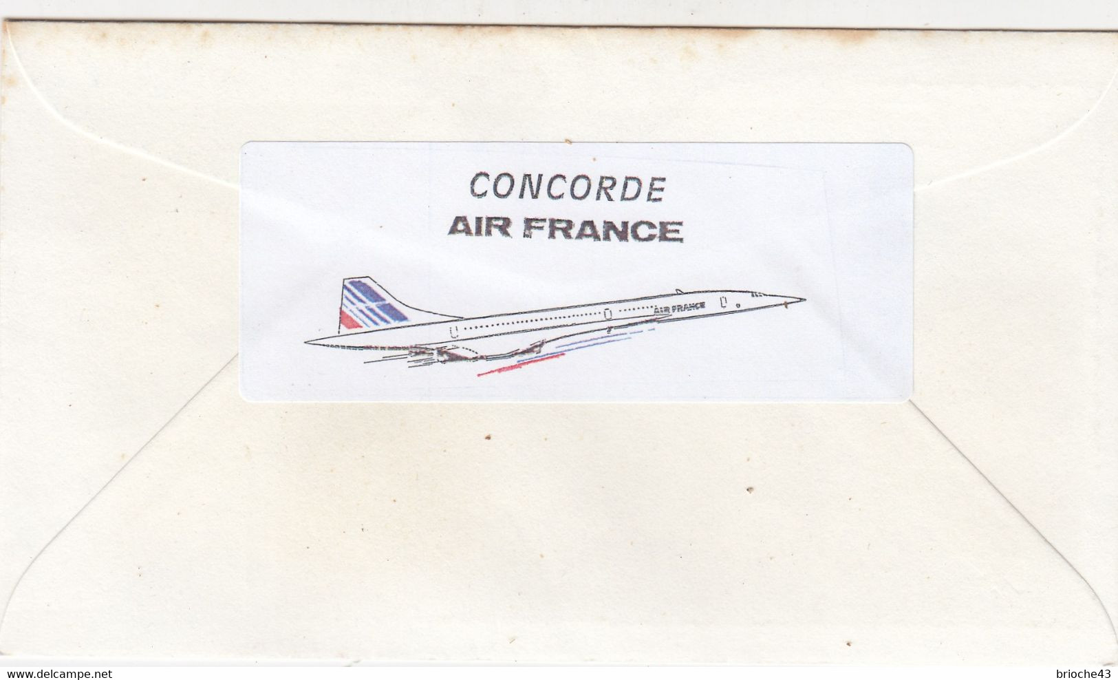 LETTRE FDC 10.1.1976 CONCORDE PARIS RIO DE JANEIRO - VIGNETTES PAR AVION CONCORDE AIR FRANCE  /2 - 1960-.... Lettres & Documents