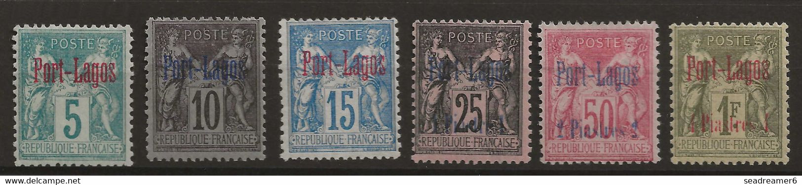 Port Lagos Postes N°1 à 6* Bon Centrage Et Qualité, Frais TTB Cote Yvert : 600 € - Unused Stamps