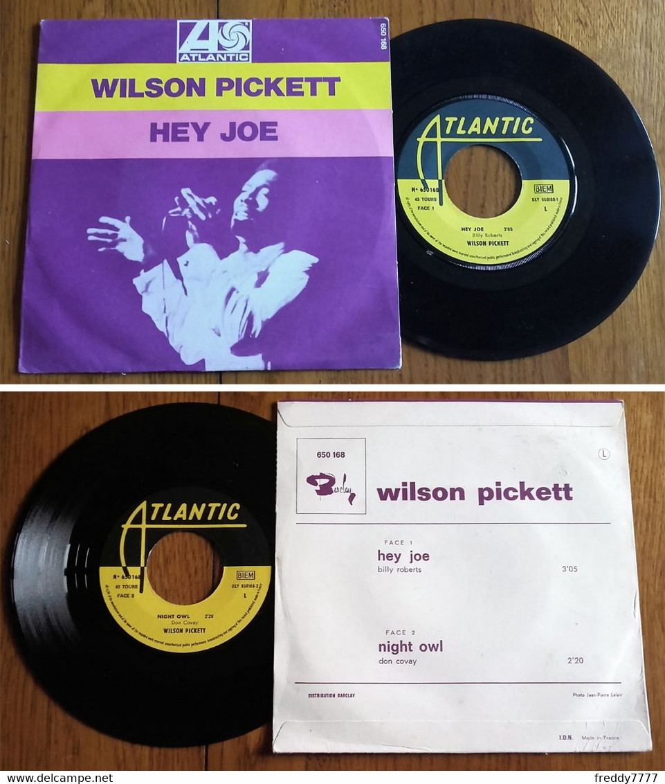 RARE French SP 45t RPM BIEM (7")  WILSON PICKETT "Hey Joe" (1969) - Soul - R&B