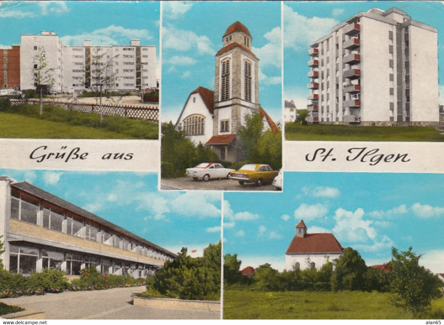 Gruss Aus St. Ilgen (near Leiman) Germany, Multi-views Of City, C1970s Vintage Postcard - Leimen