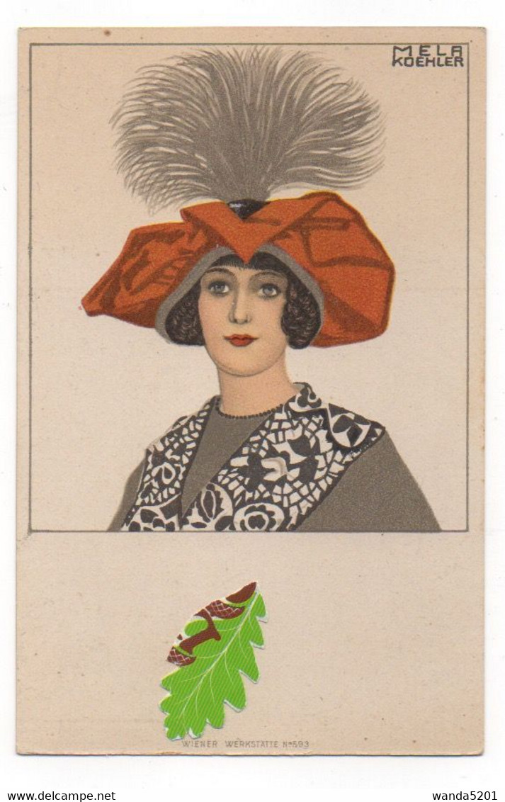 Art Nouveau Femme,  Art Deco Koehler Wiener Werkstatte - Koehler, Mela