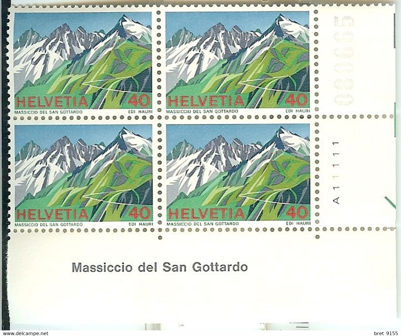 HELVETIA SUISSE C EST NOEL 4 BLOCS DE 4 TIMBRES 3 FRANCOBOLLI SPECIALI ET 1 MASSICIO DEL SAN GOTTARDO - Bloques & Hojas