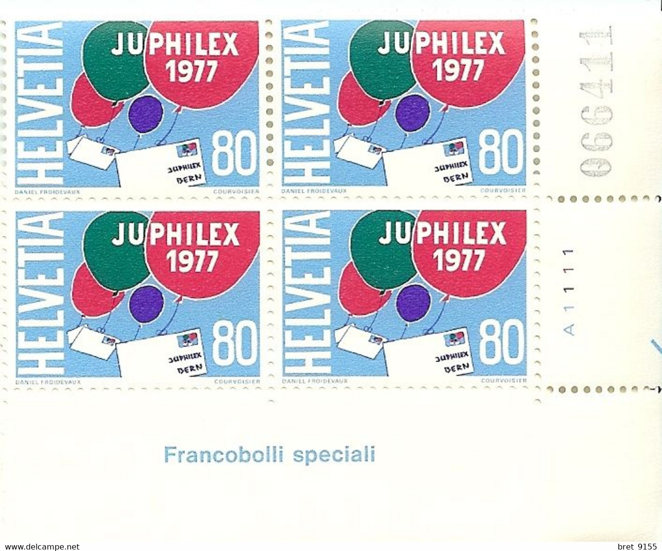 HELVETIA SUISSE C EST NOEL 3 BLOCS DE 4 TIMBRES 20-40-80 FRANCOBOLLI SPECIALI 1977 - Blokken