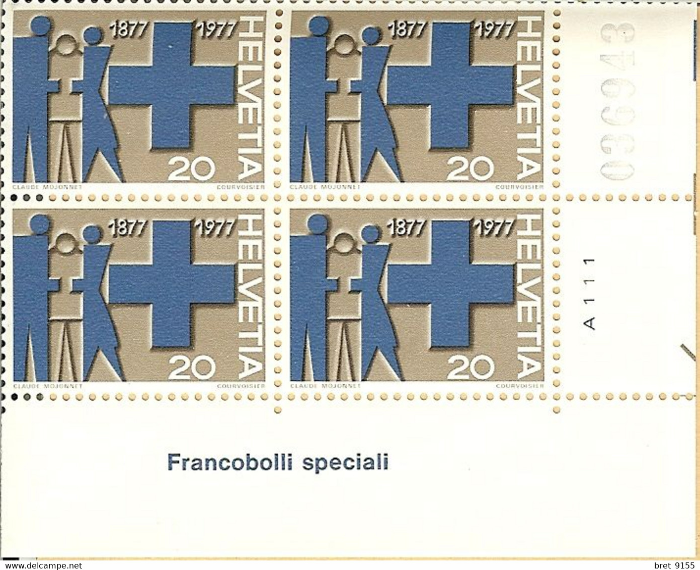 HELVETIA SUISSE C EST NOEL 3 BLOCS DE 4 TIMBRES 20-40-80 FRANCOBOLLI SPECIALI 1977 - Blokken