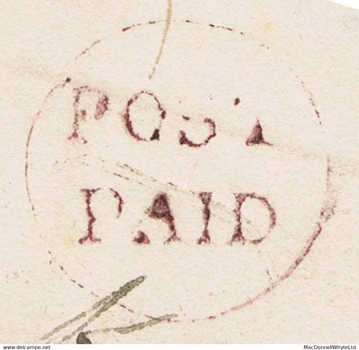 Ireland Louth 1816 Both Linear And Circular POST PAID Of Dundalk On Separate Covers To Anker Brewery - Prefilatelia