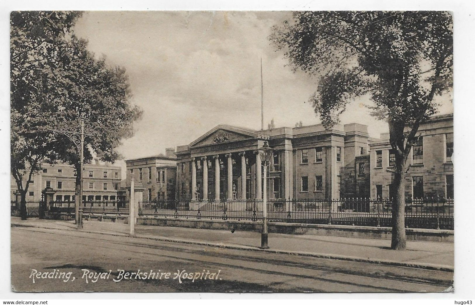 (RECTO / VERSO) READING ROYAL BERKSHIRE HOSPITAL EN 1913 - BEAU CACHET ET TIMBRE - CPA - Reading