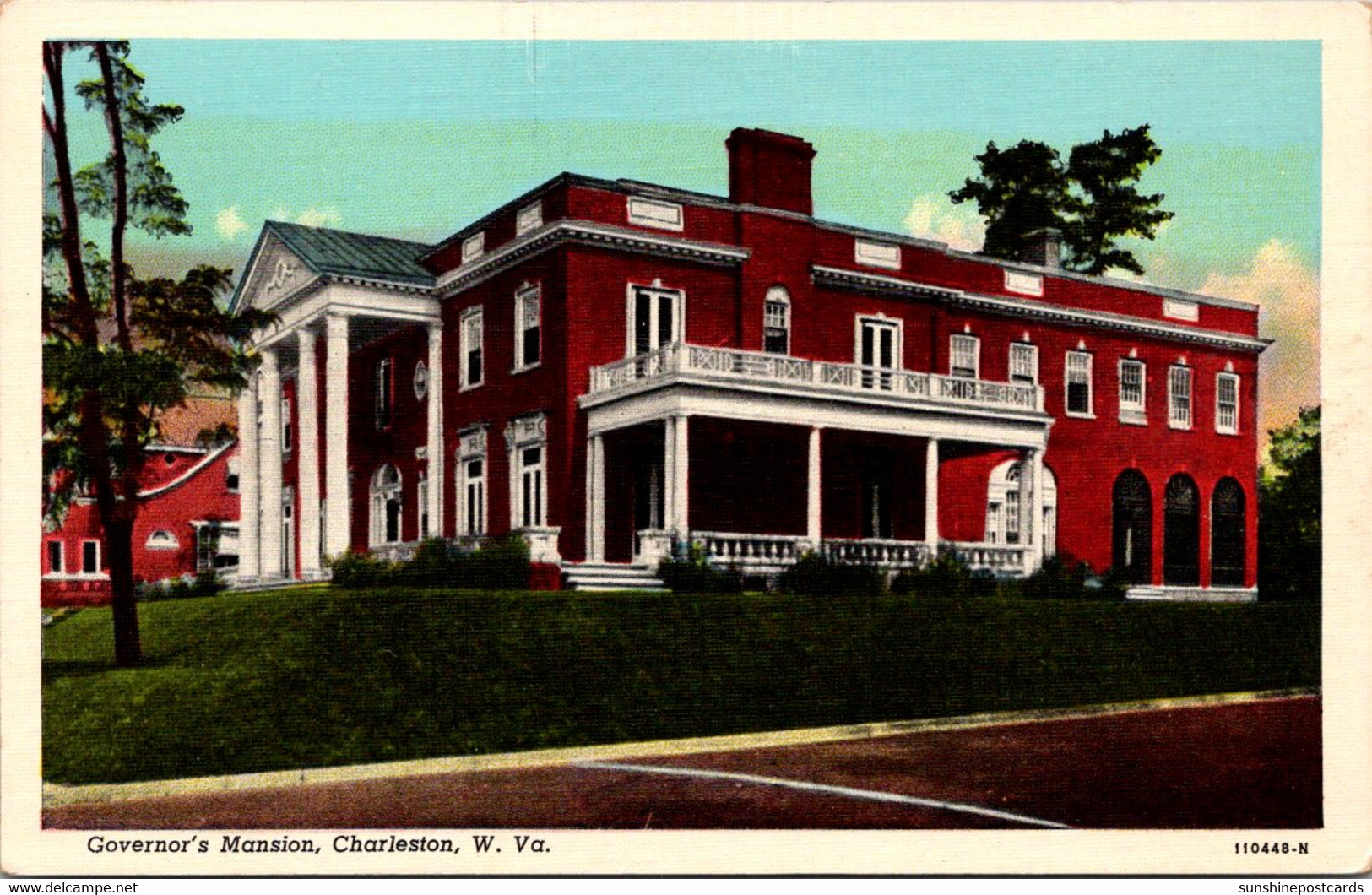 West Virginia Charleston Governor's Mansion Curteich - Charleston