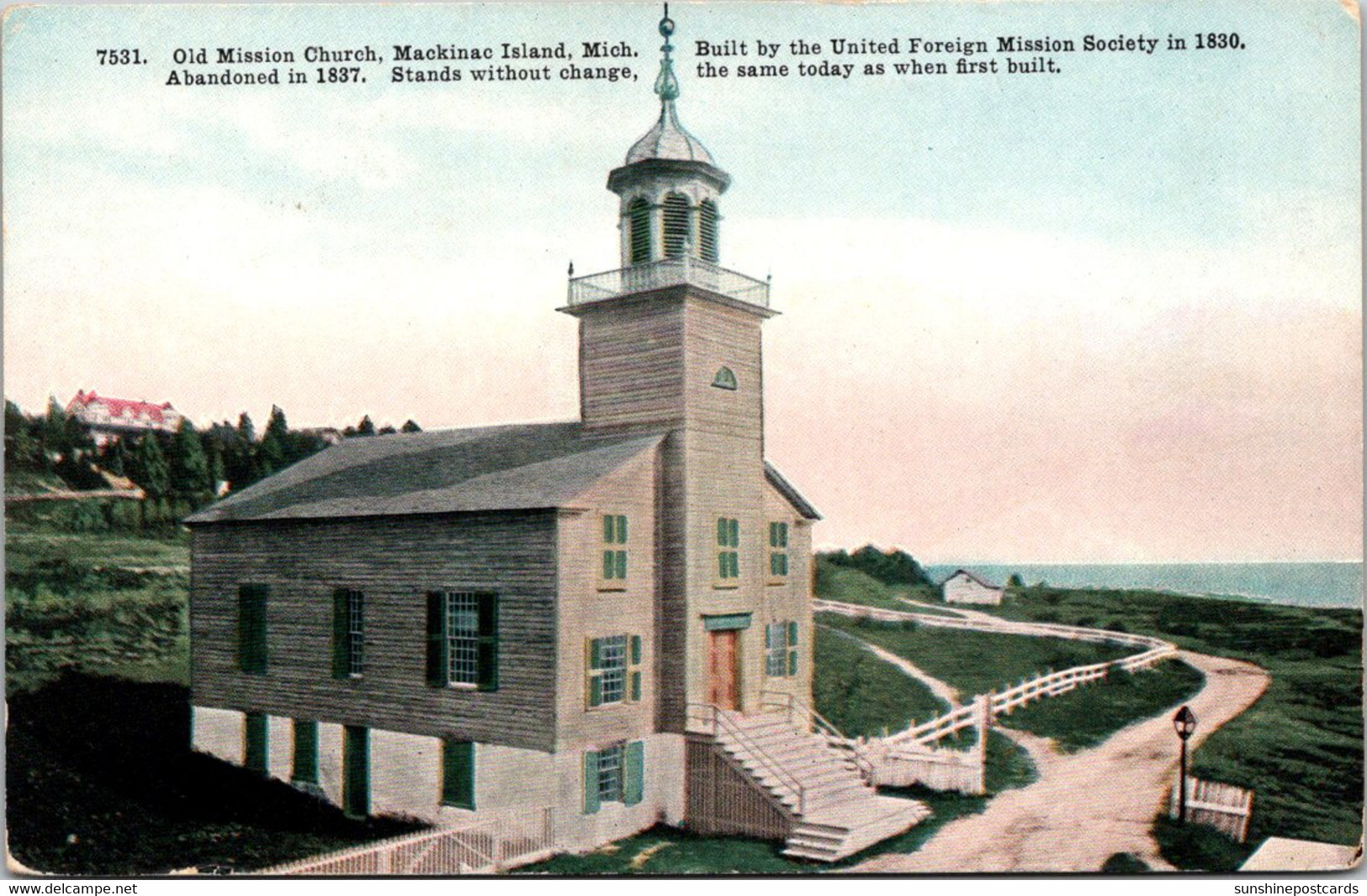 Michigan Mackinac Island Old Mission Church Built 1830 - Dearborn